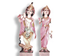 radha krishna in pink ciothes